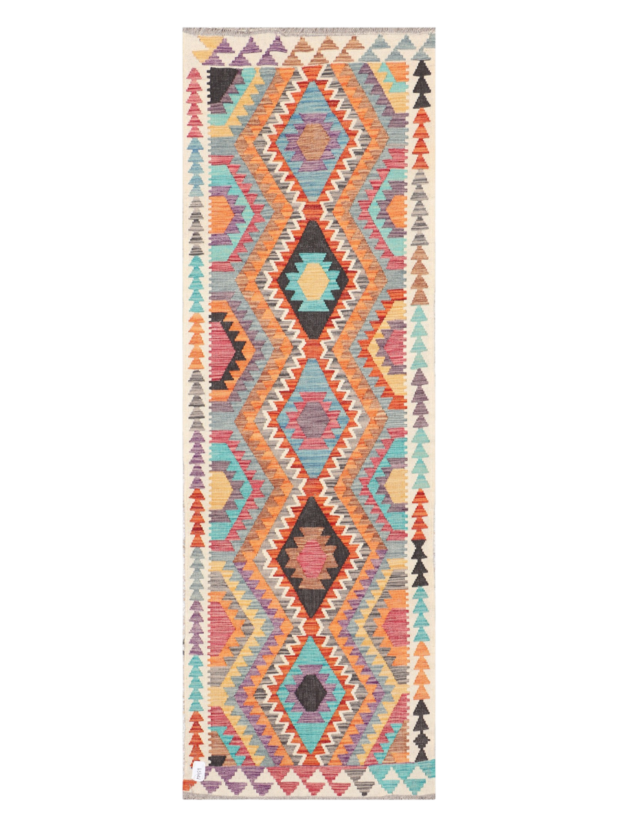 Maimana Afghanistan Kilim Runner Rug - 244 x 80 cm