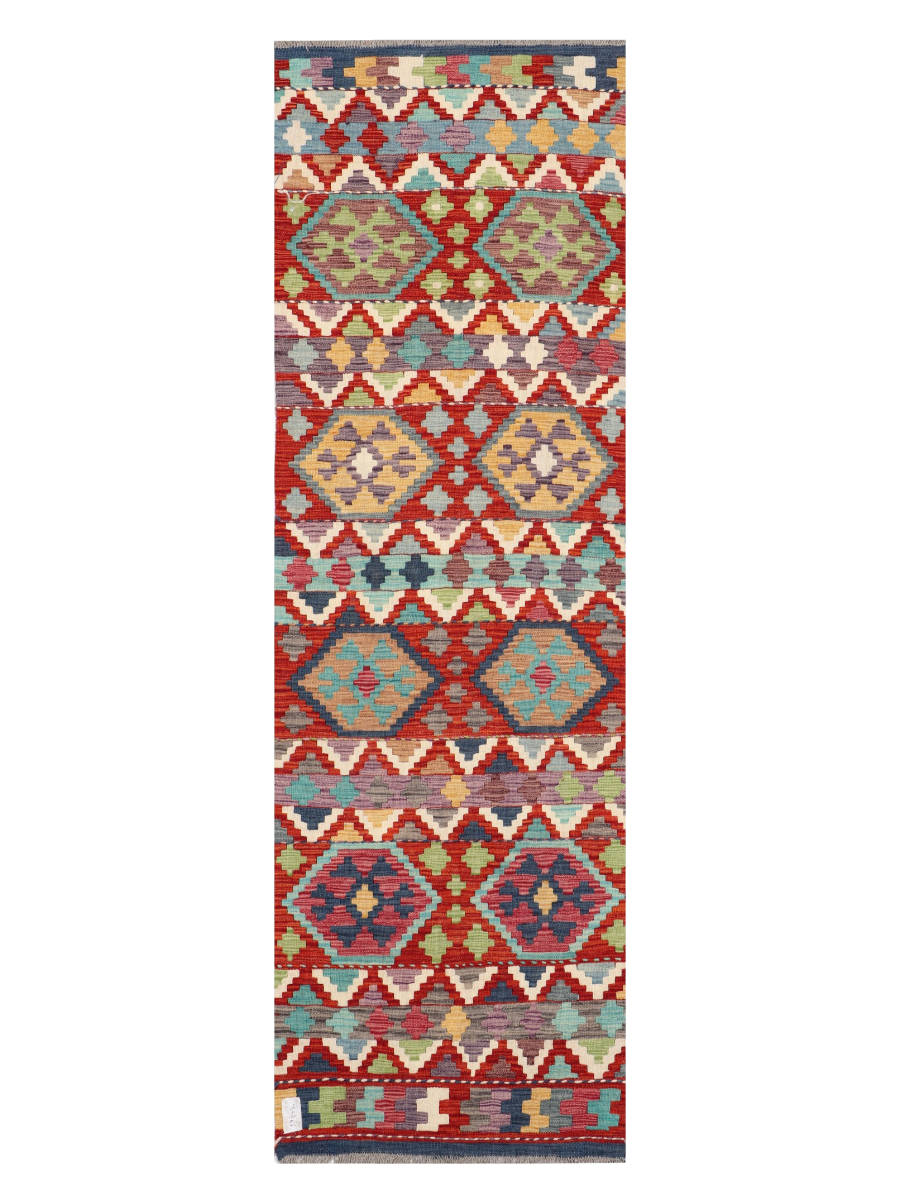 Maimana Afghanistan Kilim Runner Rug - 243 x 76 cm