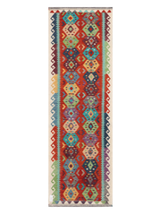 Maimana Afghanistan Kilim Runner Rug - 249 x 80 cm