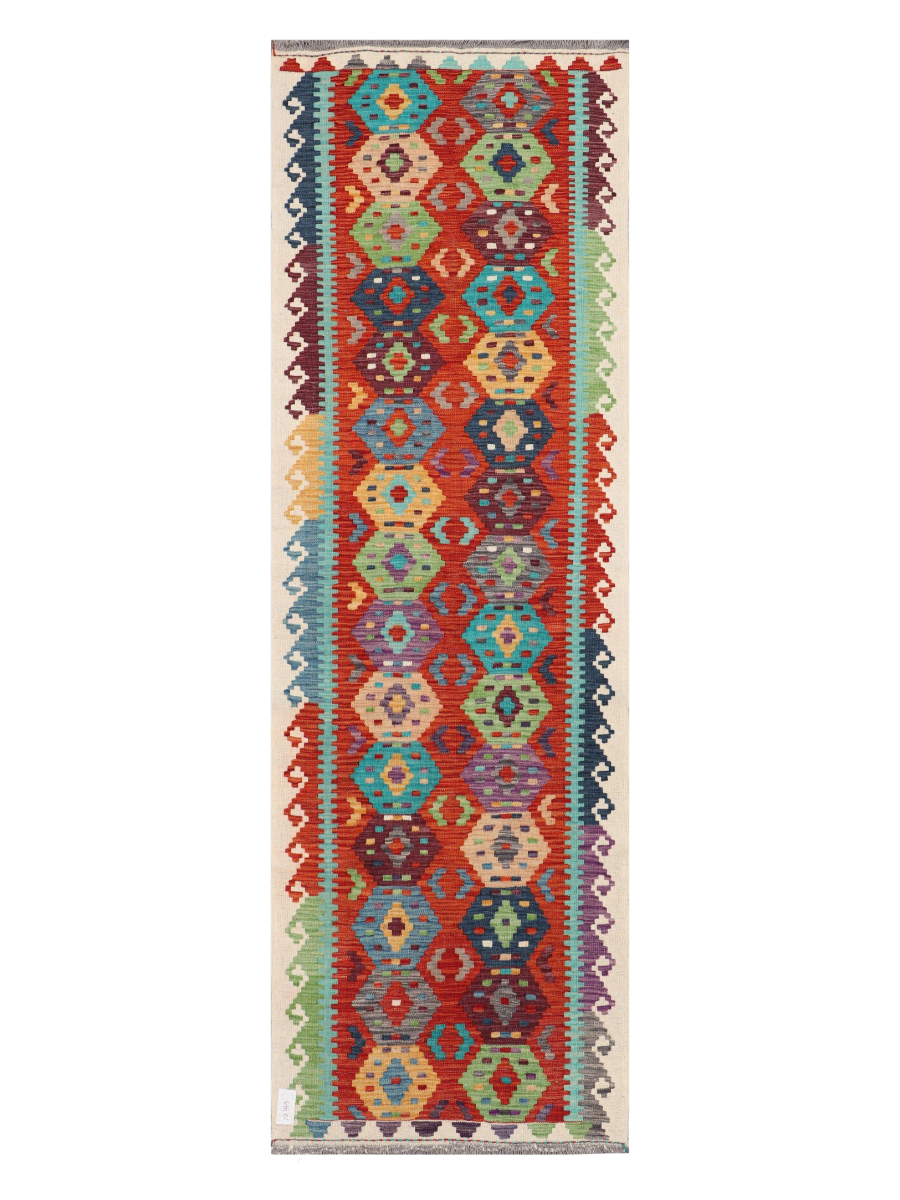 Maimana Afghanistan Kilim Runner Rug - 249 x 80 cm