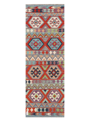 Maimana Afghanistan Kilim Runner Rug - 241 x 83 cm