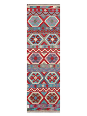 Maimana Afghanistan Kilim Runner Rug - 249 x 76 cm