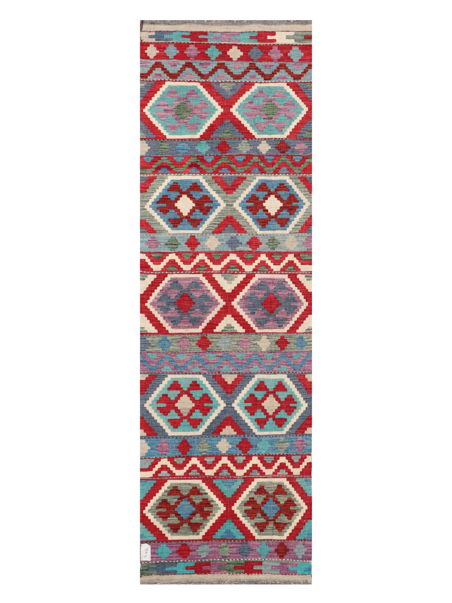 Maimana Afghanistan Kilim Runner Rug - 249 x 76 cm