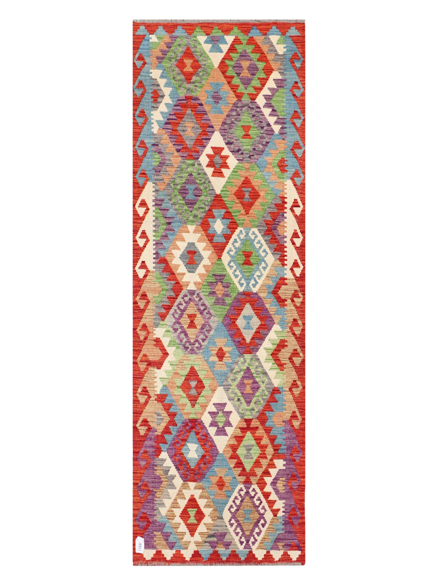 Maimana Afghanistan Kilim Runner Rug - 247 x 78 cm