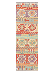 Maimana Afghanistan Kilim Runner Rug - 244 x 82 cm