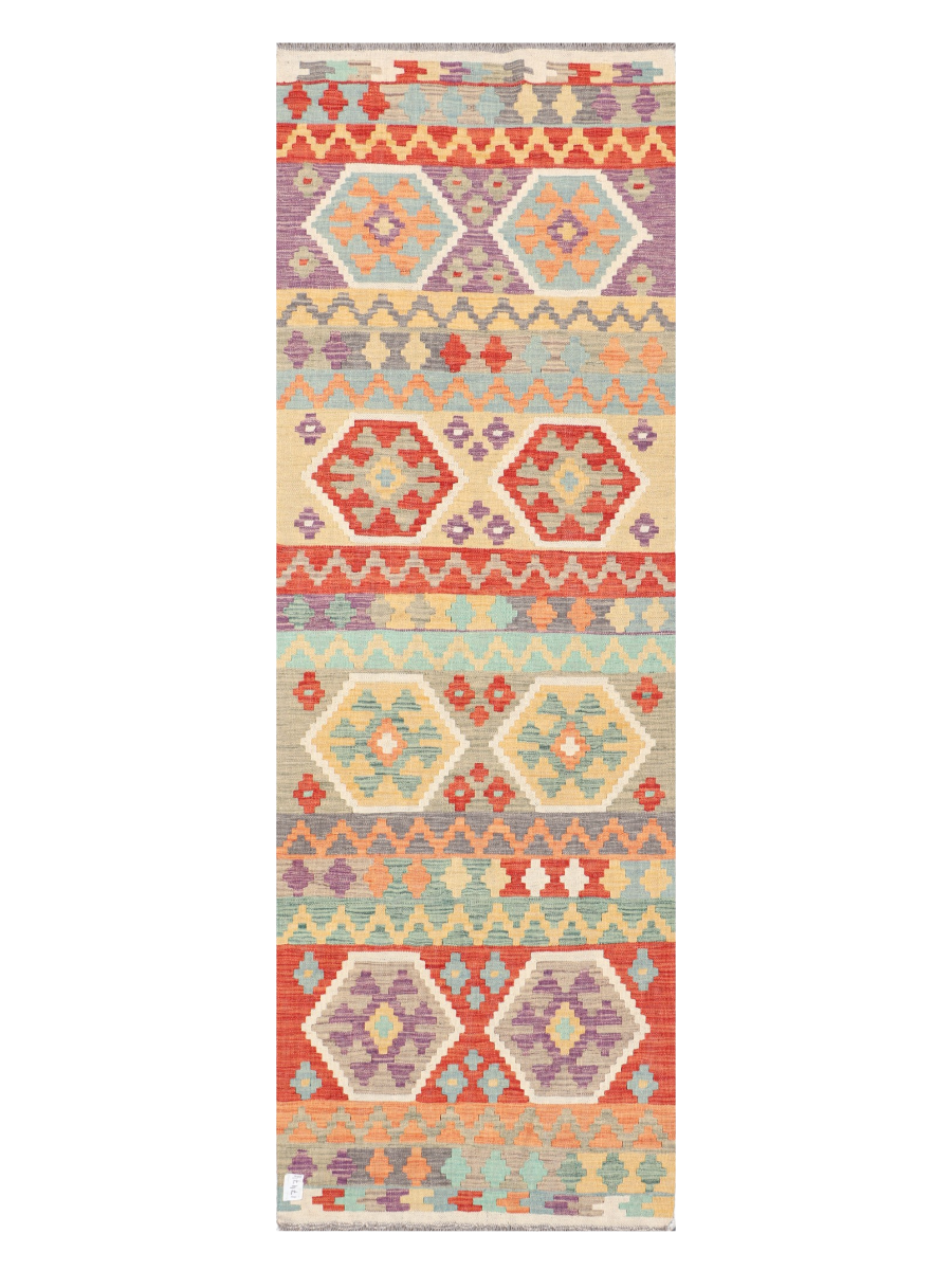 Maimana Afghanistan Kilim Runner Rug - 244 x 82 cm