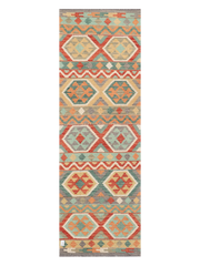Maimana Afghanistan Kilim Runner Rug - 250 x 82 cm