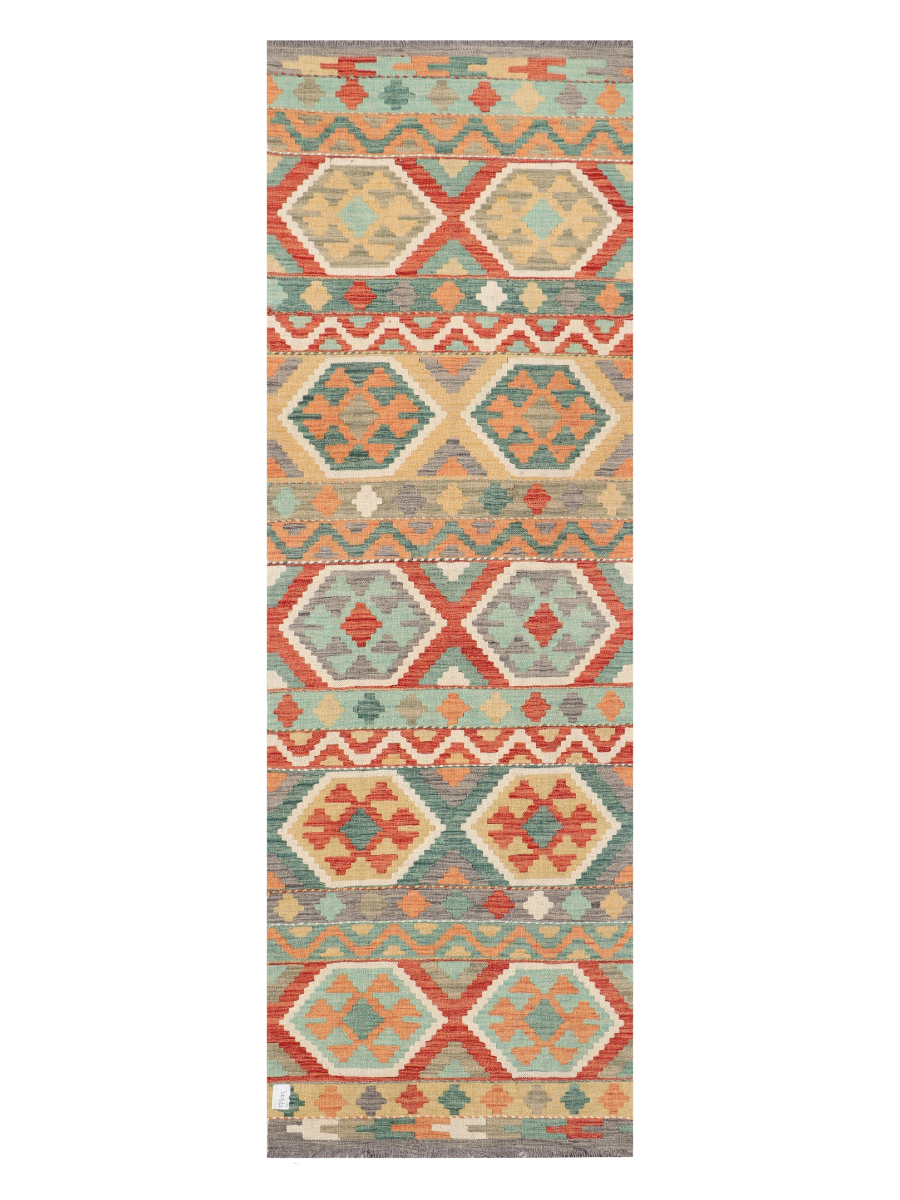 Maimana Afghanistan Kilim Runner Rug - 250 x 82 cm