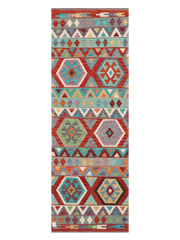 Maimana Afghanistan Kilim Runner Rug - 241 x 83 cm