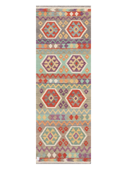 Maimana Afghanistan Kilim Runner Rug - 242 x 84 cm