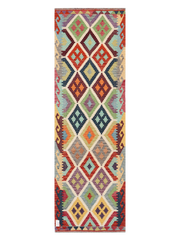 Maimana Afghanistan Kilim Runner Rug - 250 x 79 cm
