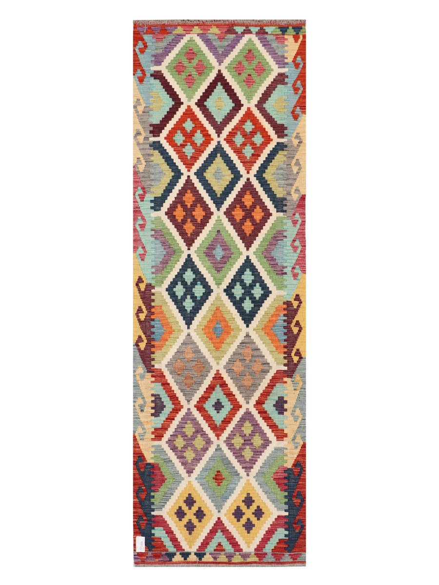 Maimana Afghanistan Kilim Runner Rug - 250 x 79 cm