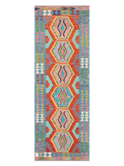 Maimana Afghanistan Kilim Runner Rug - 245 x 87 cm