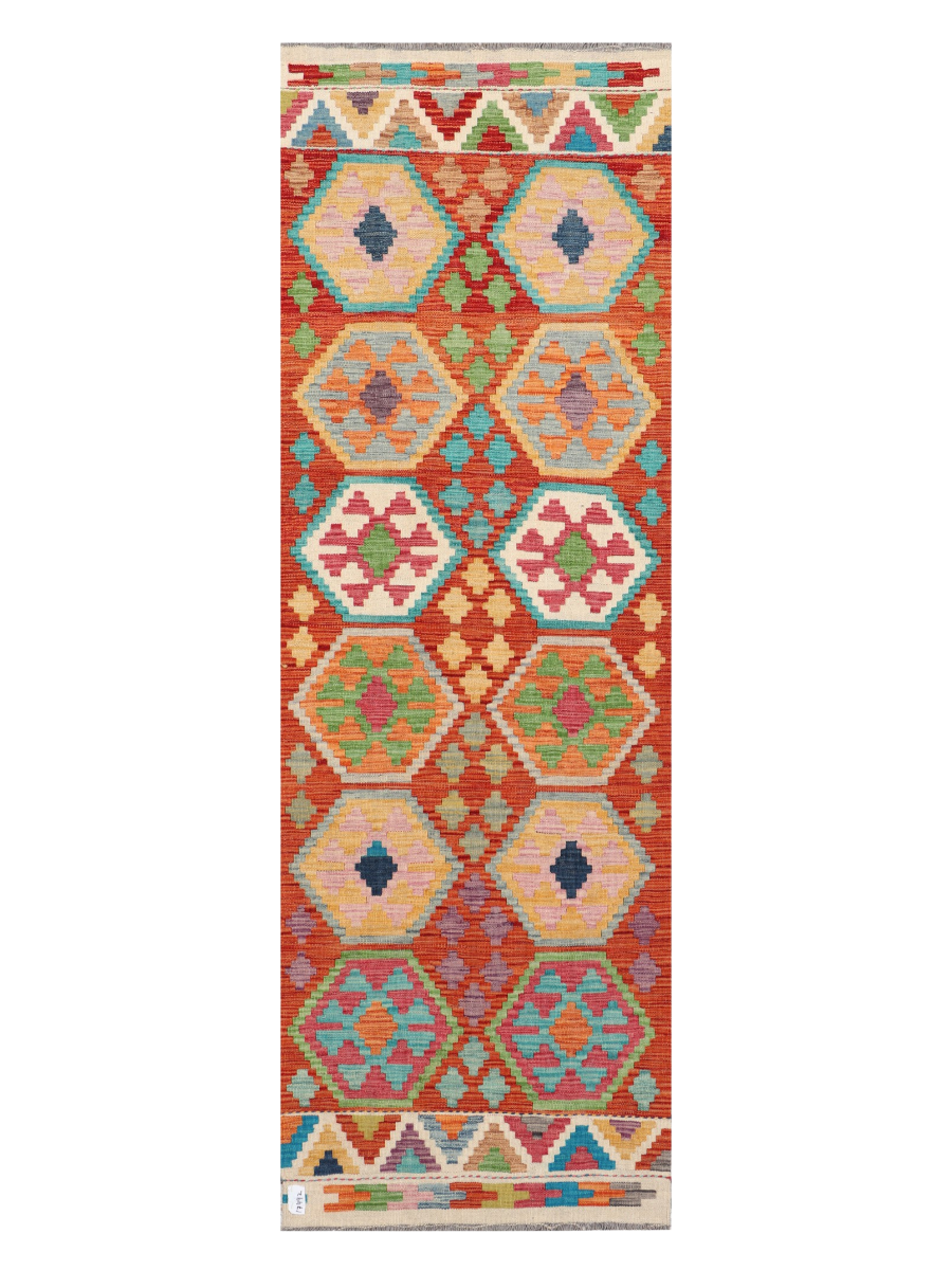 Maimana Afghanistan Kilim Runner Rug - 246 x 81 cm