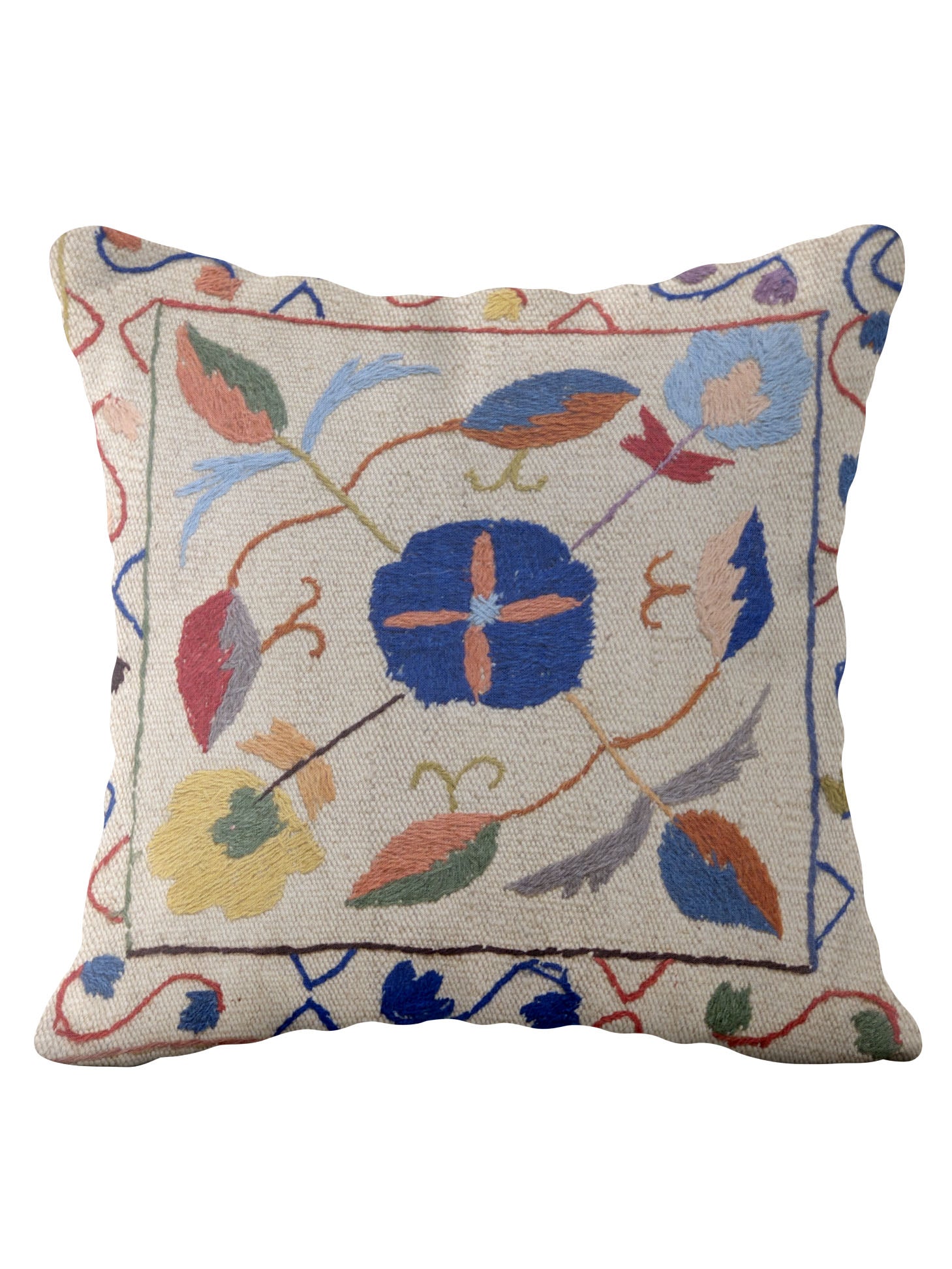 Suzani Hand Embroidered Cushion Cover - 45 x 45 cm