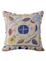 Suzani Hand Embroidered Cushion Cover - 45 x 45 cm