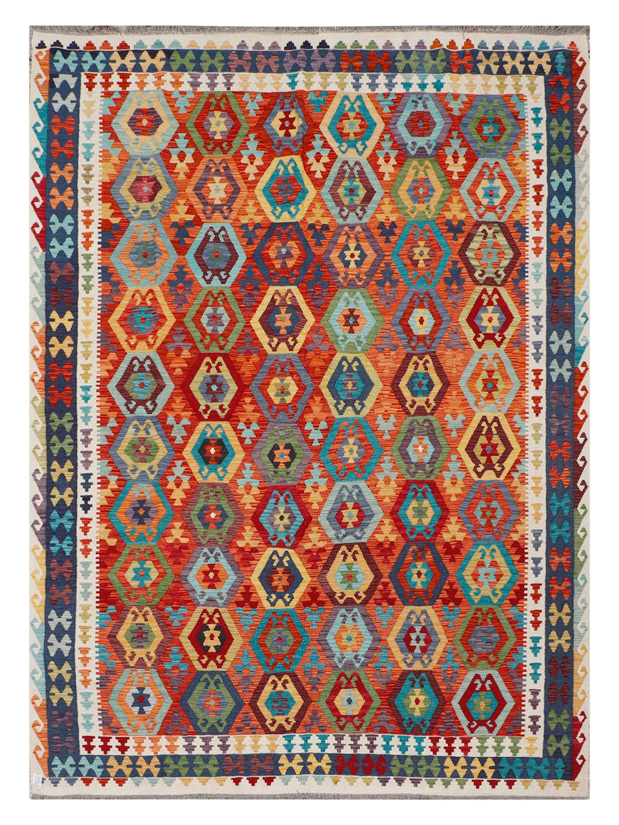 Maimana Afghanistan Kilim Area Rug - 344 x 249 cm