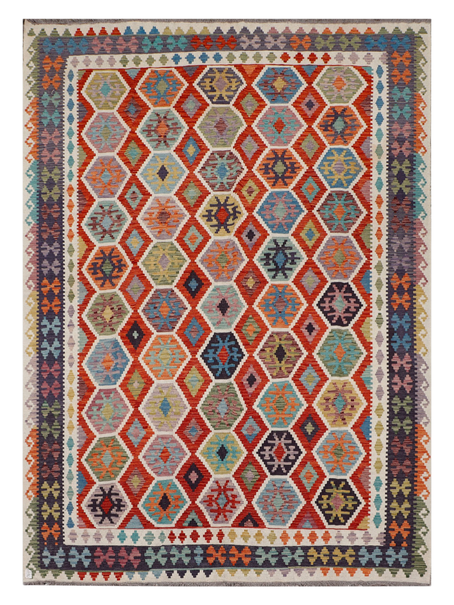 Maimana Afghanistan Kilim Area Rug - 345 x 248 cm