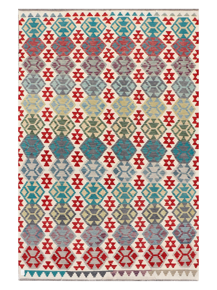 Maimana Afghanistan Kilim Area Rug - 289 x 198 cm
