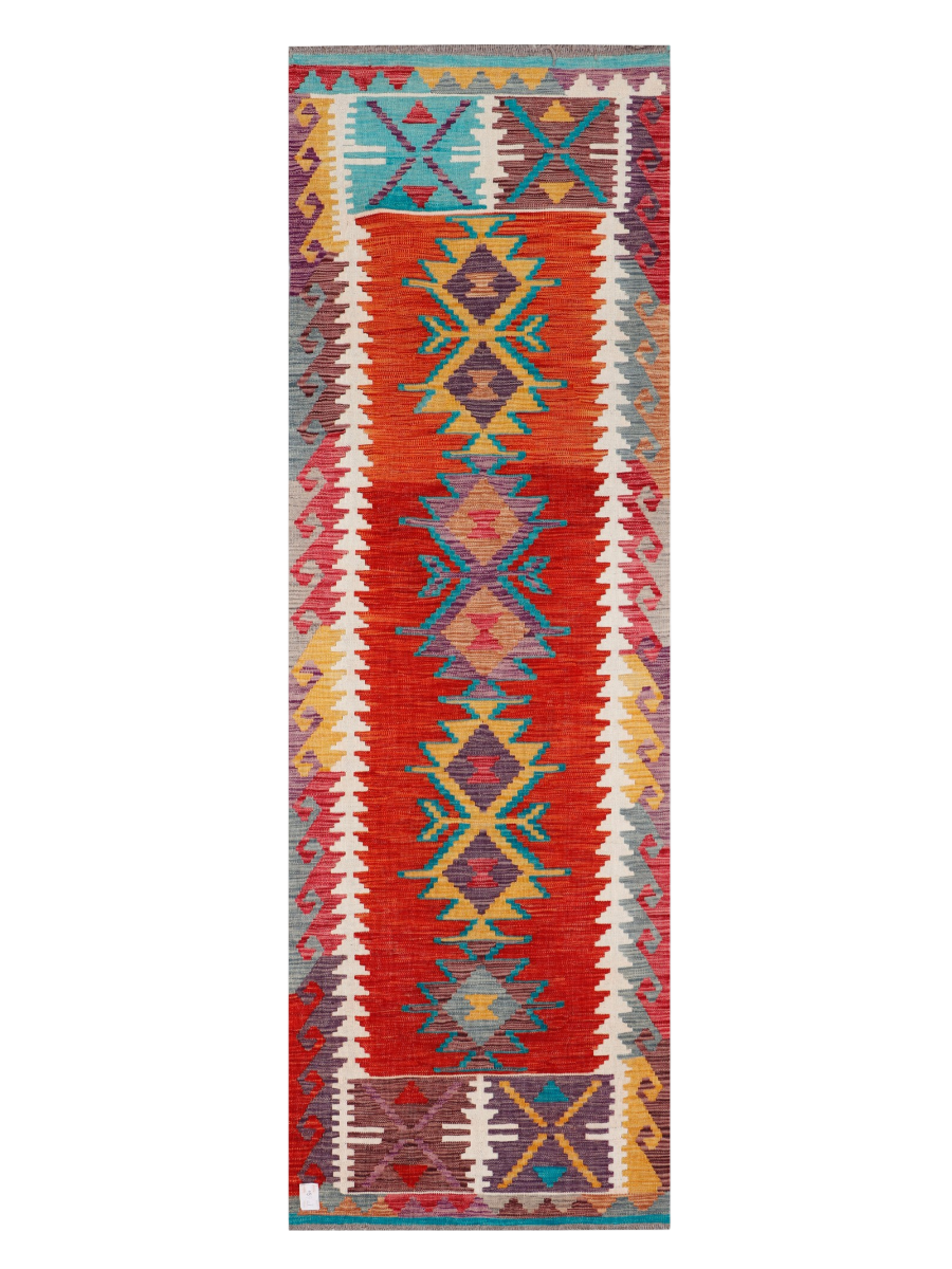 Maimana Afghanistan Kilim Runner Rug - 252 x 81 cm