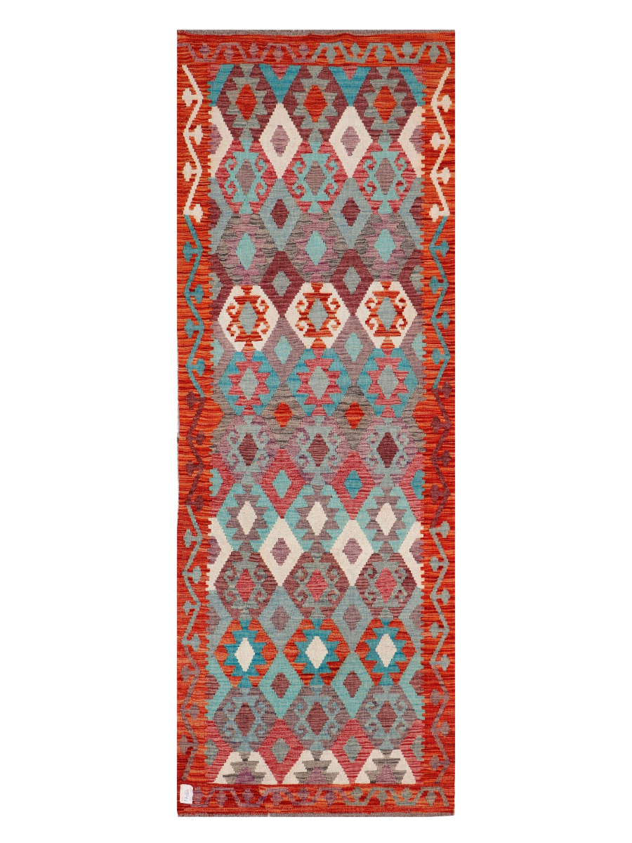 Maimana Afghanistan Kilim Runner Rug - 246 x 87 cm
