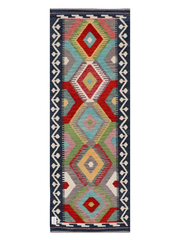 Maimana Afghanistan Kilim Runner Rug - 187 x 67 cm