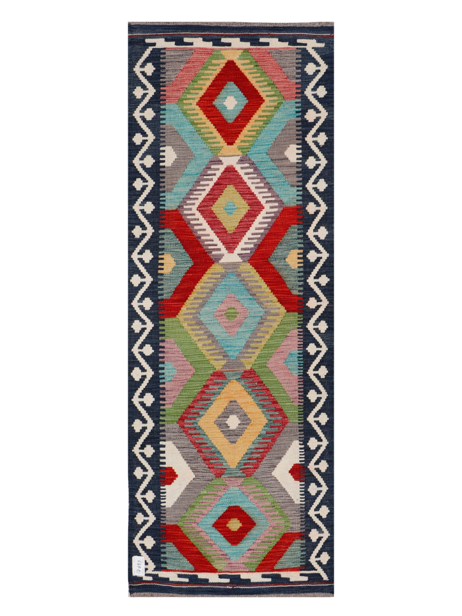Maimana Afghanistan Kilim Runner Rug - 187 x 67 cm