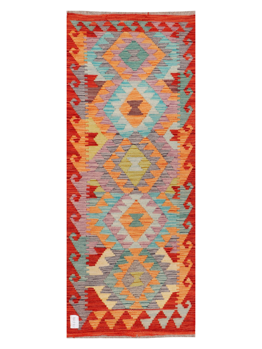 Maimana Afghanistan Kilim Runner Rug - 158 x 62 cm