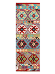 Maimana Afghanistan Kilim Runner Rug - 177 x 62 cm