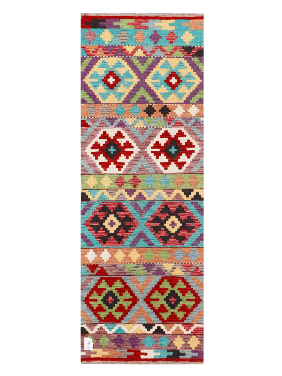Maimana Afghanistan Kilim Runner Rug - 177 x 62 cm