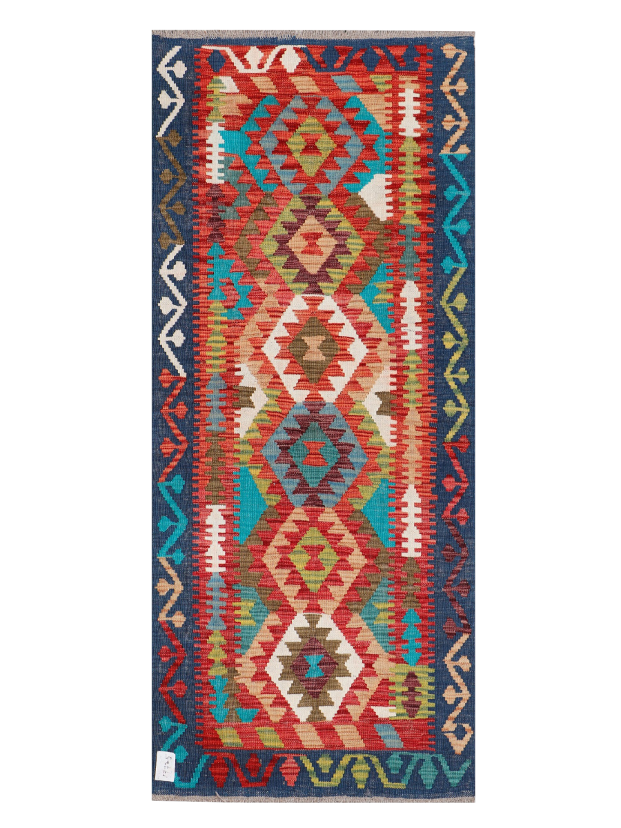 Maimana Afghanistan Kilim Runner Rug - 172 x 72 cm