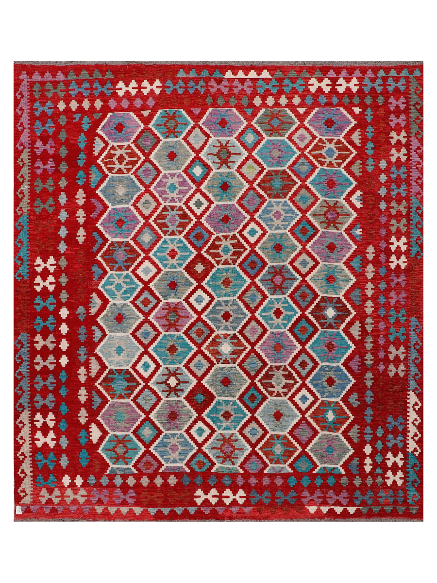 Maimana Afghanistan Kilim Area Rug - 289 x 257 cm