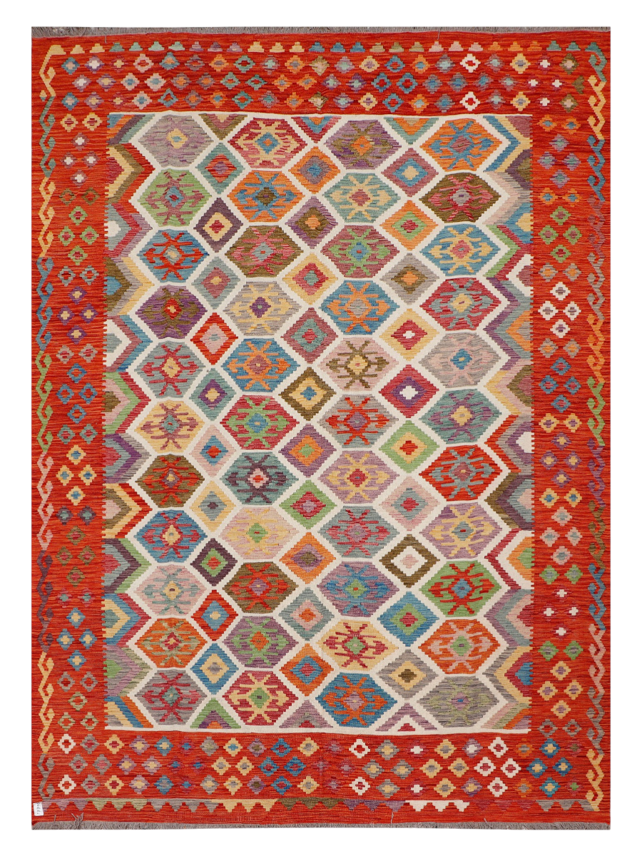 Maimana Afghanistan Kilim Area Rug - 344 x 248 cm