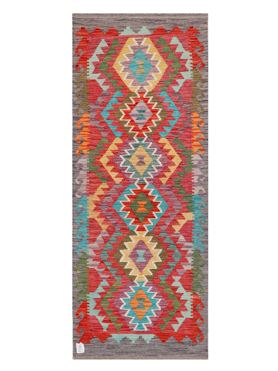 Maimana Afghanistan Kilim Runner Rug - 173 x 68 cm