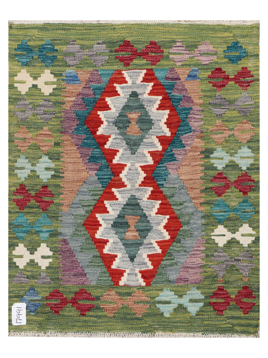 Maimana Afghanistan Kilim Rug - 87 x 69 cm