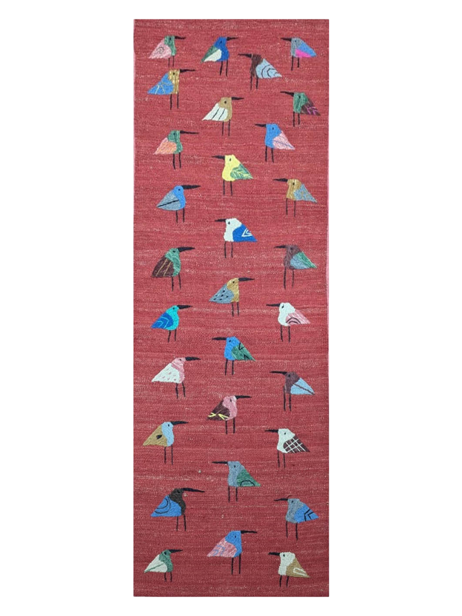 Suzani Hand Embroidered Kilim - Size: 186 x 61 cm