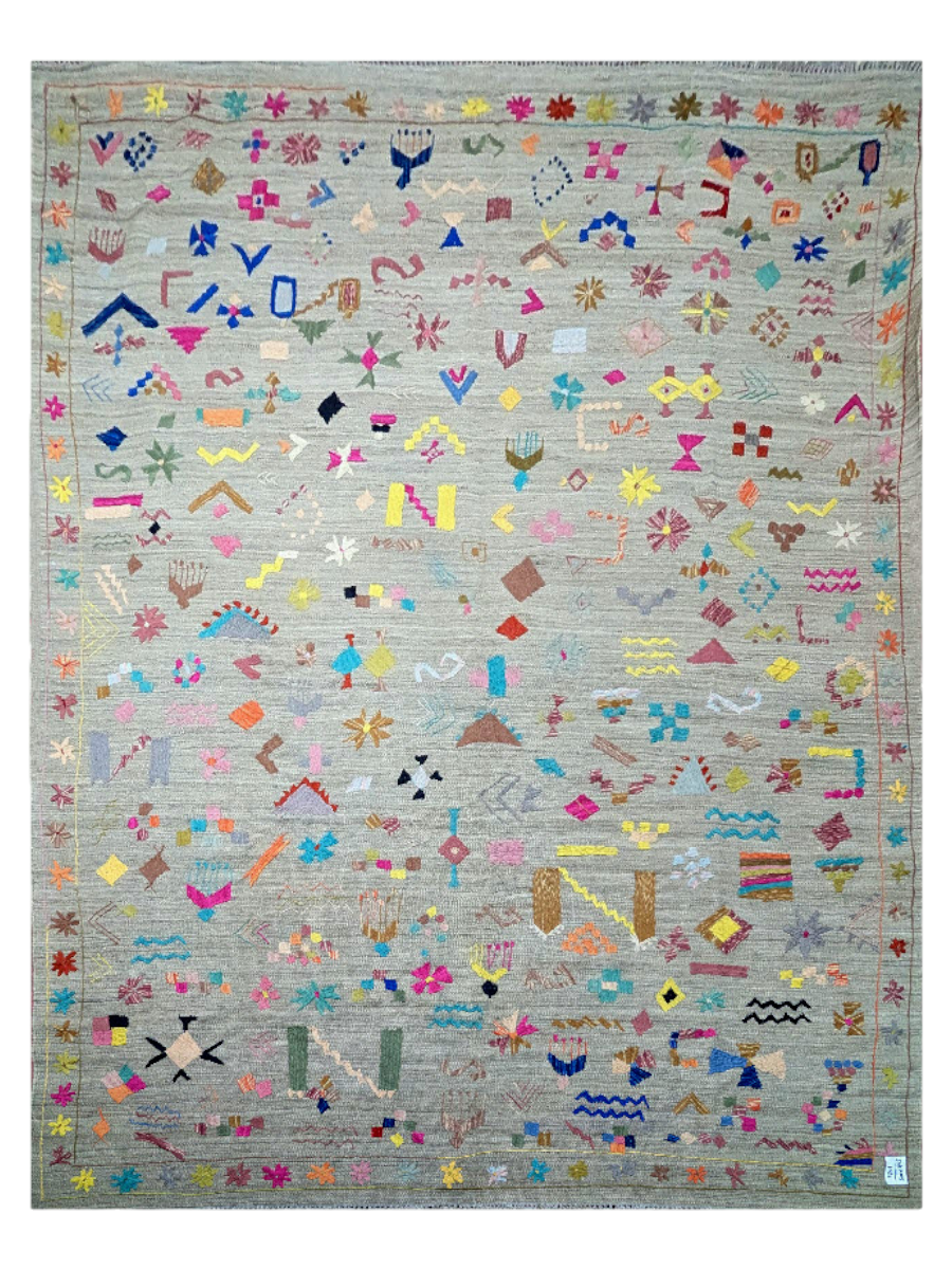 Suzani Hand Embroidered Kilim - Size: 300 x 243 cm