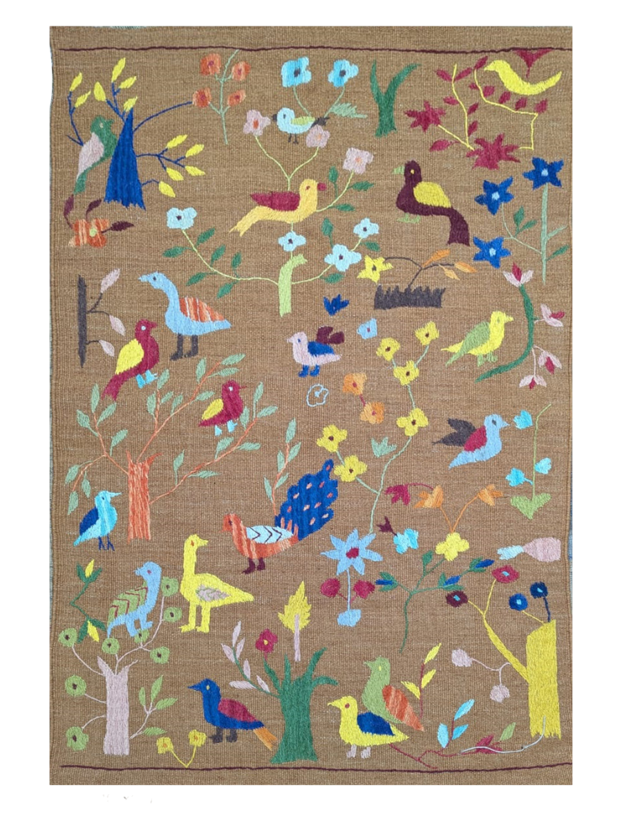 Suzani Hand Embroidered Kilim - Size: 100x 150 cm