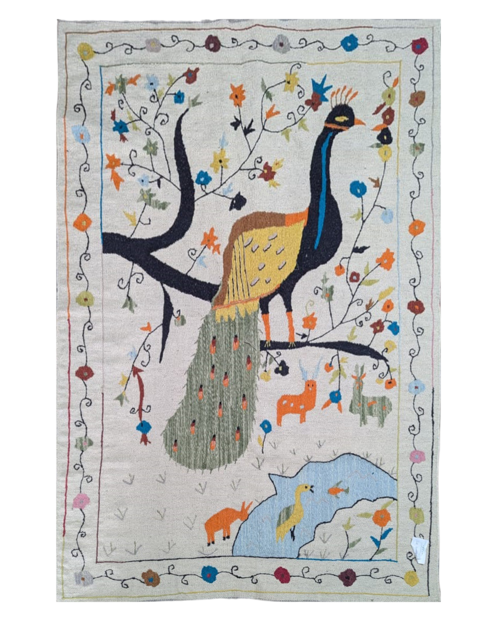 Suzani Hand Embroidered Kilim - Size: 180 x 120 cm