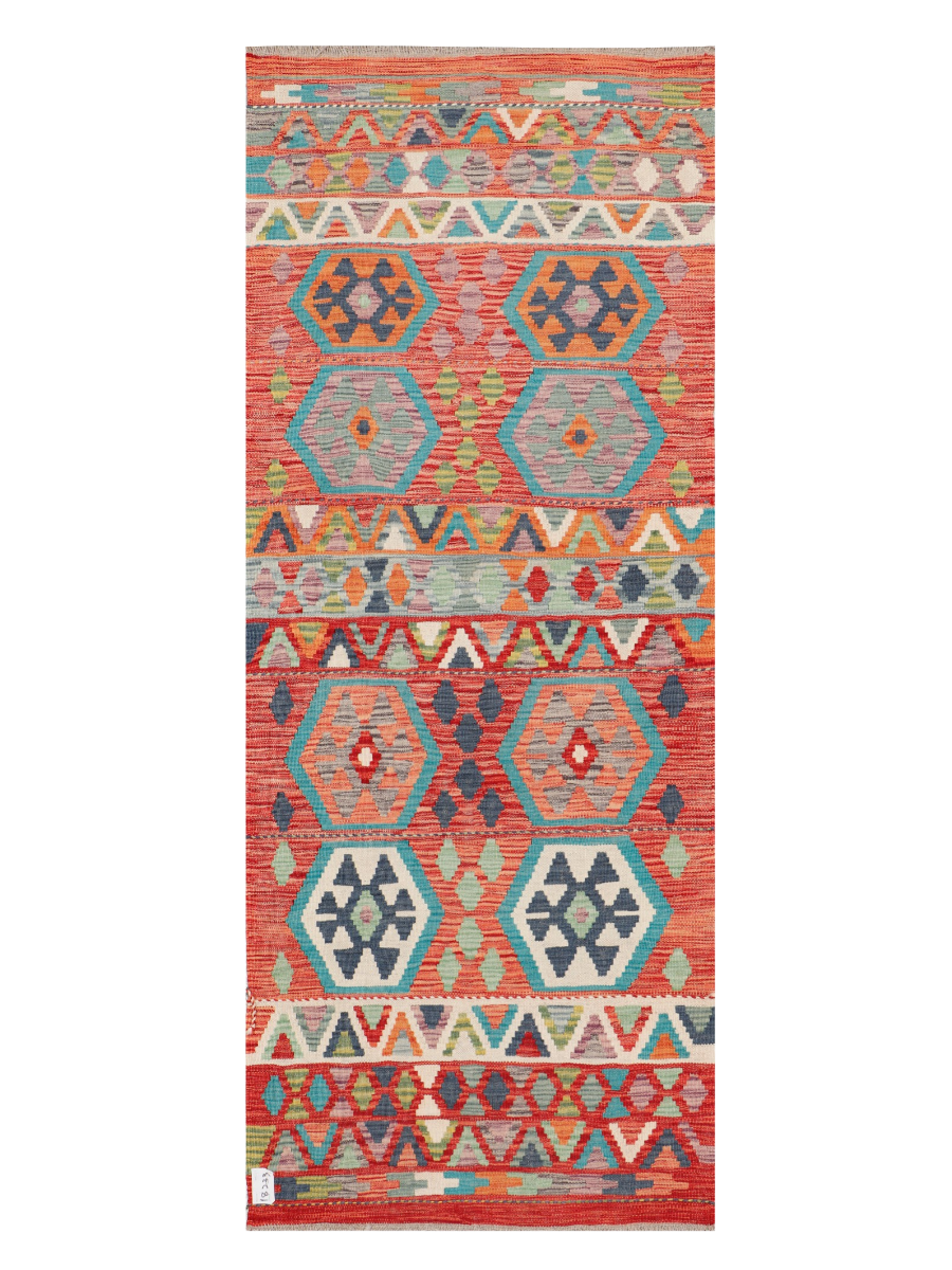 Maimana Afghanistan Kilim Runner Rug - 207 x 82 cm