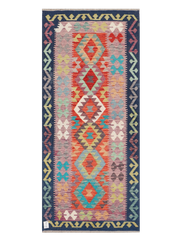 Maimana Afghanistan Kilim Runner Rug - 195 x 85 cm