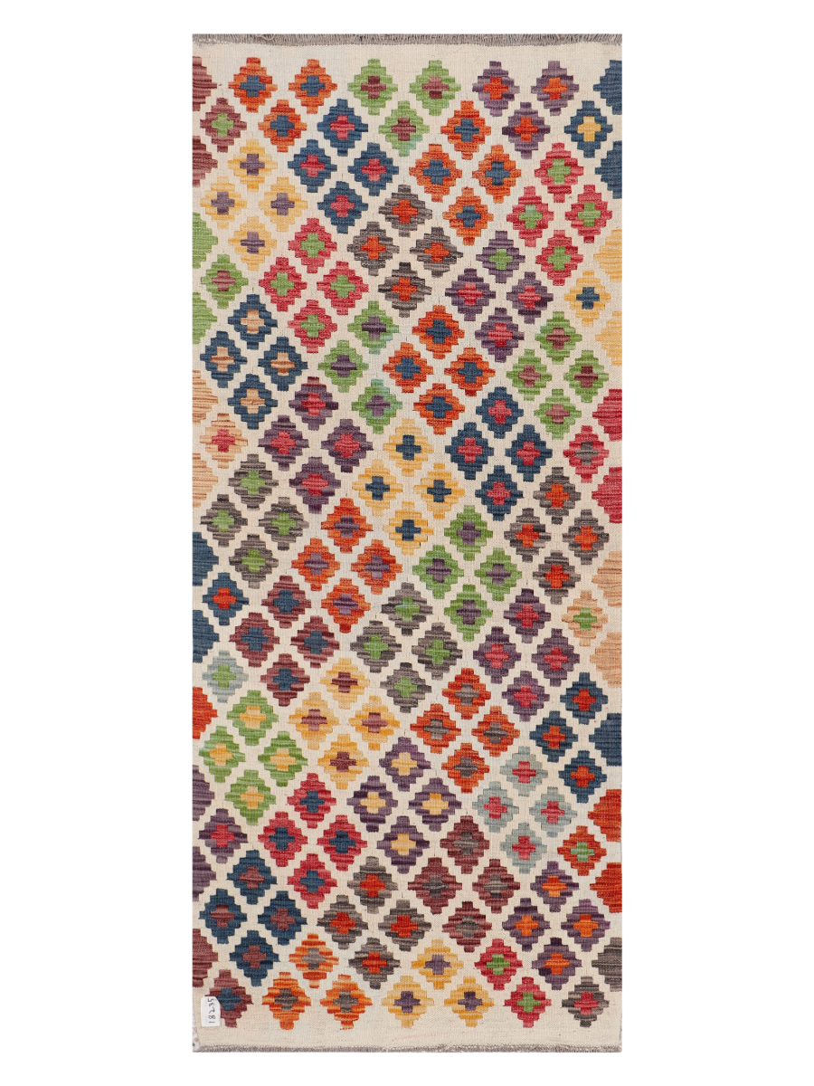 Maimana Afghanistan Kilim Runner Rug - 201 x 85 cm
