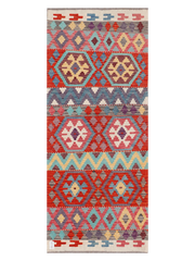 Maimana Afghanistan Kilim Runner Rug - 200 x 83 cm