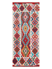 Maimana Afghanistan Kilim Runner Rug - 200 x 83 cm