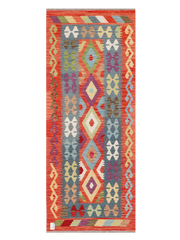 Maimana Afghanistan Kilim Runner Rug - 196 x 78 cm