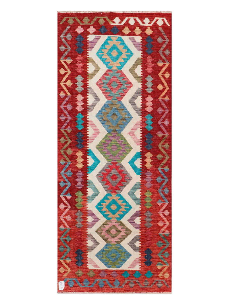 Maimana Afghanistan Kilim Runner Rug - 198 x 80 cm