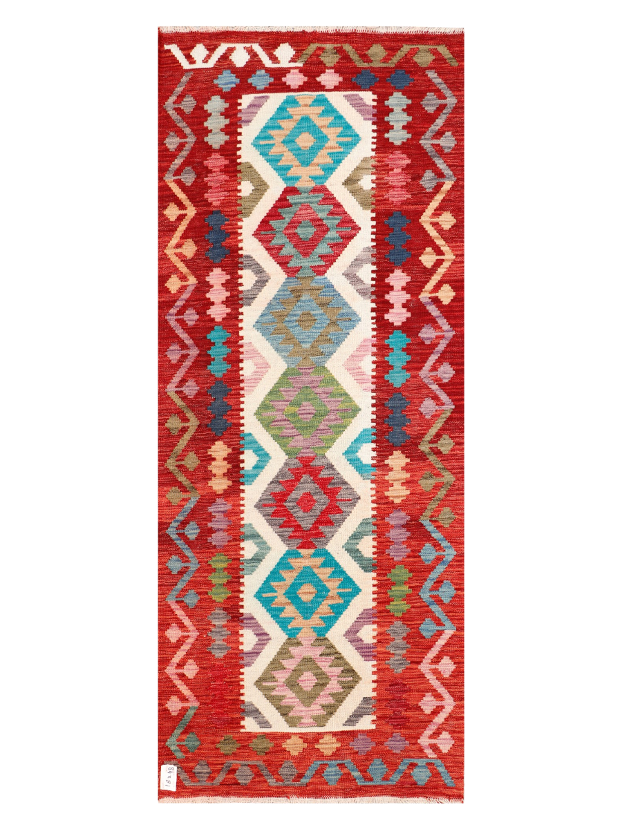 Maimana Afghanistan Kilim Runner Rug - 193 x 76 cm