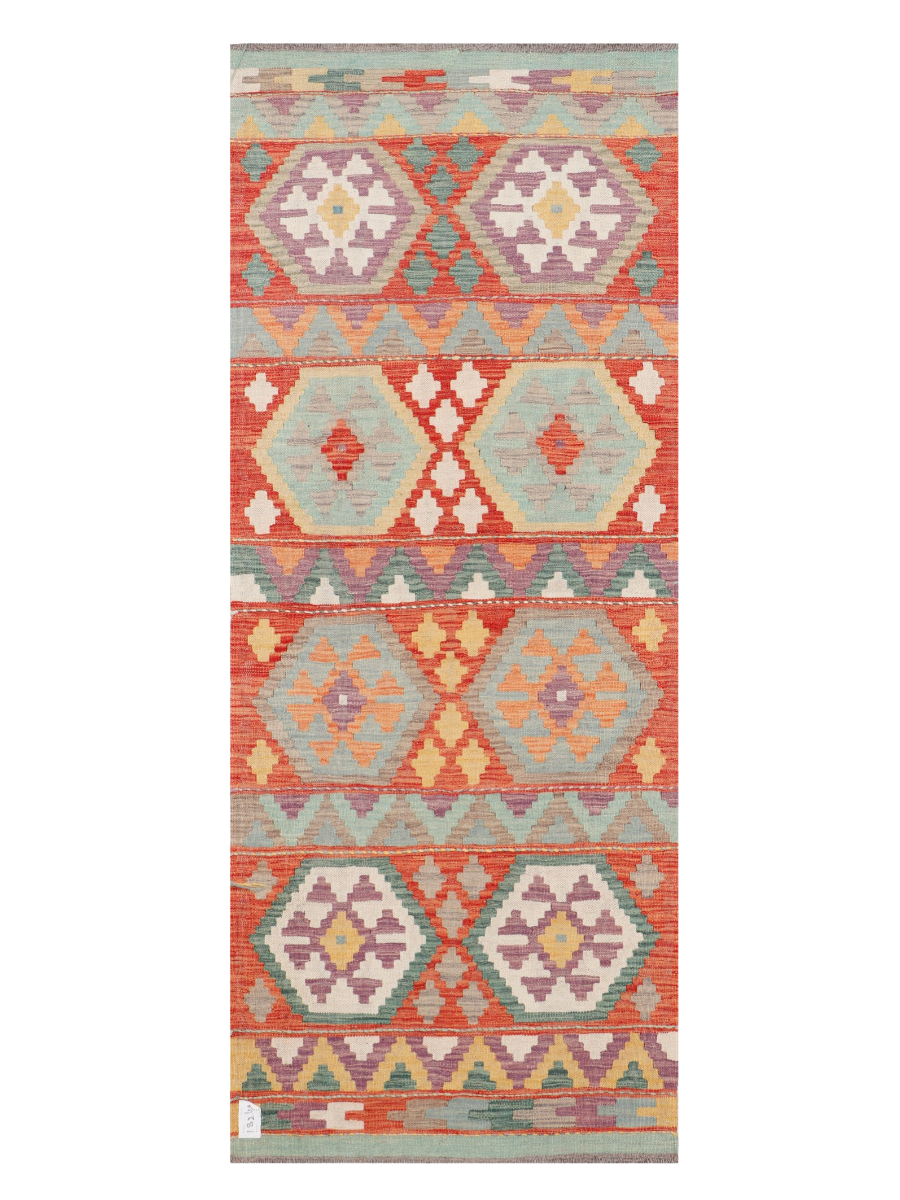 Maimana Afghanistan Kilim Runner Rug - 205 x 82 cm