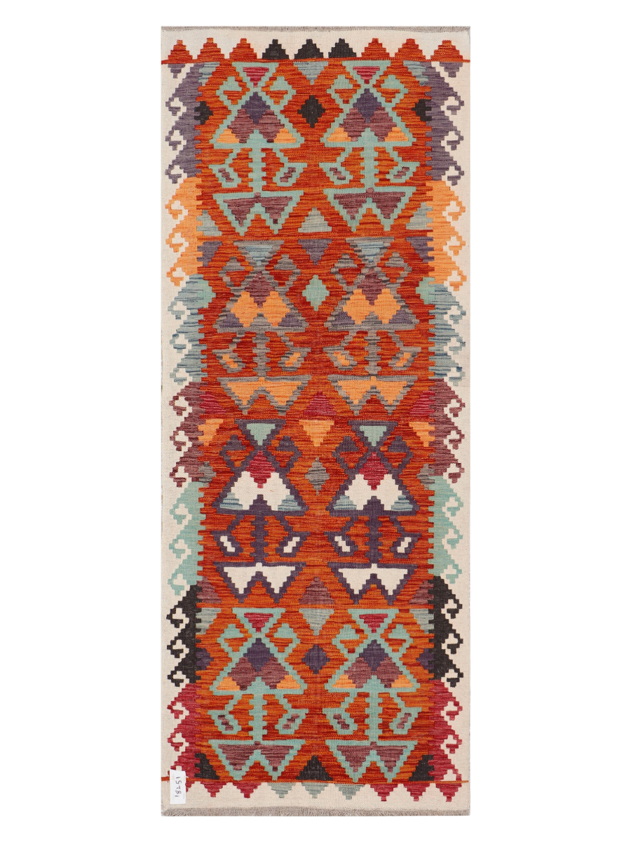 Maimana Afghanistan Kilim Runner Rug - 202 x 79 cm