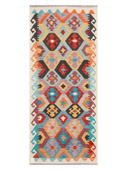 Maimana Afghanistan Kilim Runner Rug - 196 x 84 cm